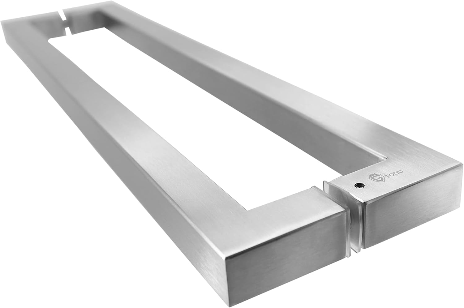 TOGU TG-R3030 Heavy Duty Commercial Grade 600mm/24 inches Square/Rectangle Shape Solid 1.2mm Thick Stainless Steel 304 Push Pull Door Handle, Full Brushed Stainless Steel Finish