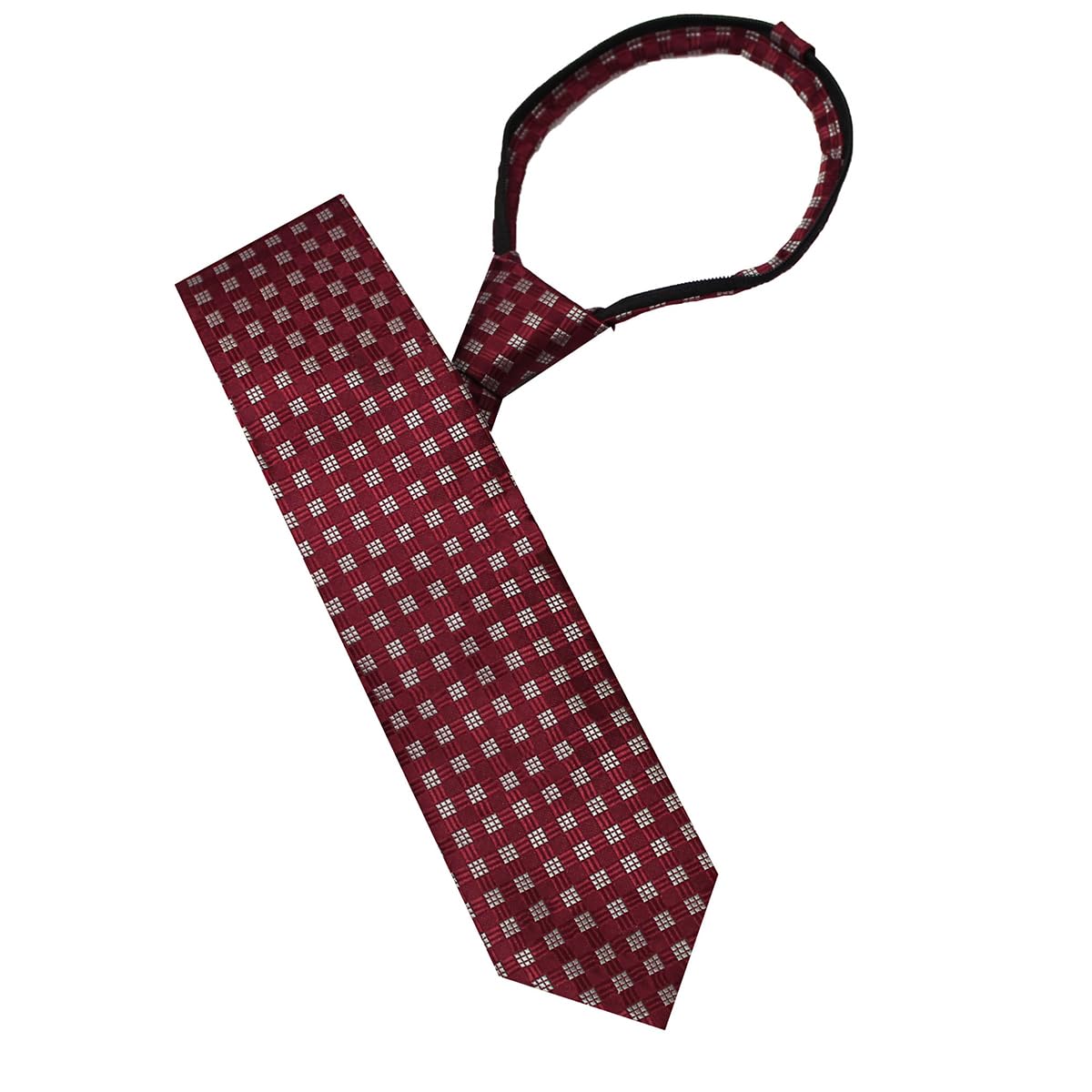 leonardi Men’s Formal Zipper tie | Handmade | Microfiber | Standard Size | Premium fabric | Superior Zip | Packaging - Folder | Colour - Red Blue Strips tie (Set of 1)-picture-36