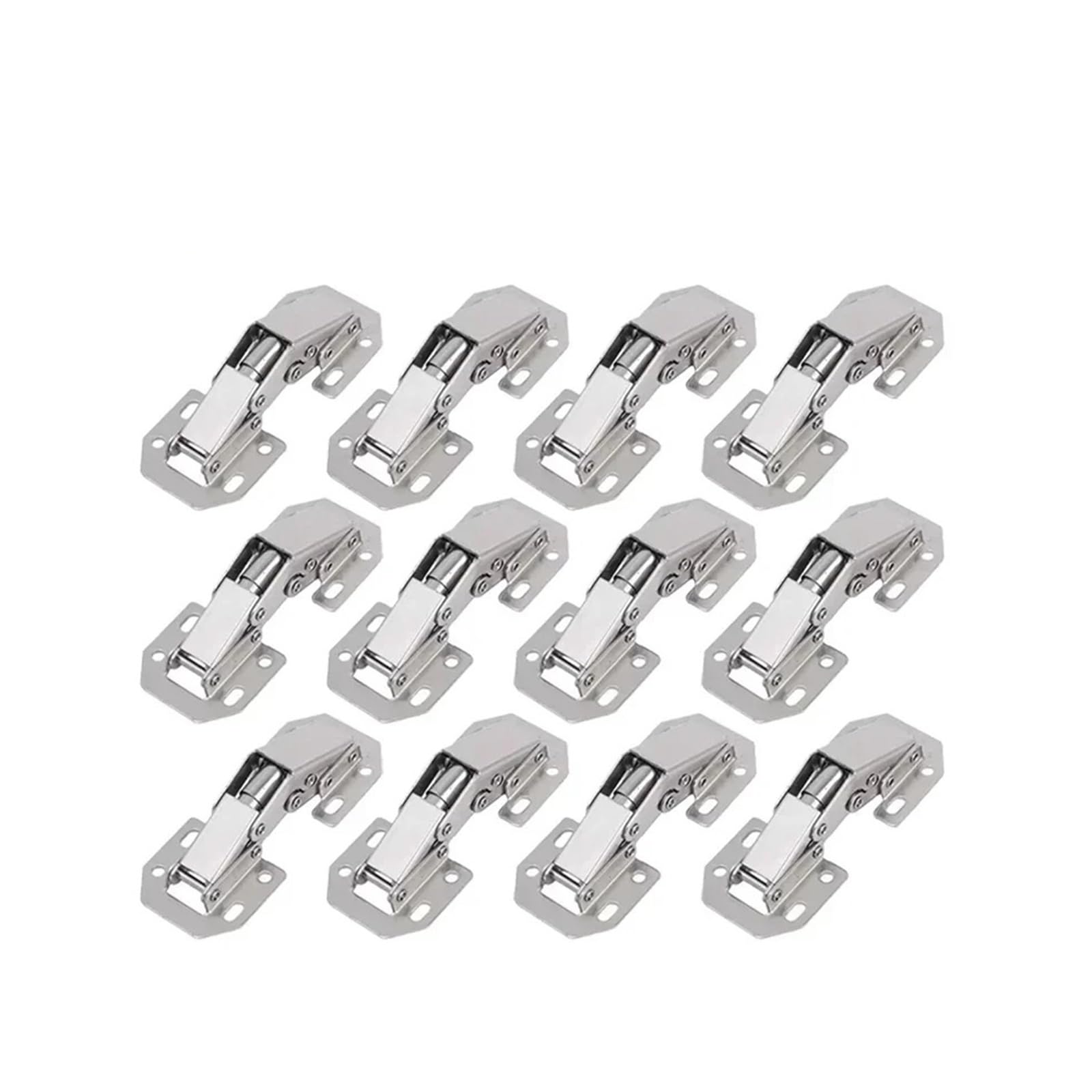 Iklaaqetbxps 12Pcs 90 Degree No-Drill Steel Hydraulic Buffer Hinges For Kitchen Cabinet And Cupboard Doors(12Pcs)