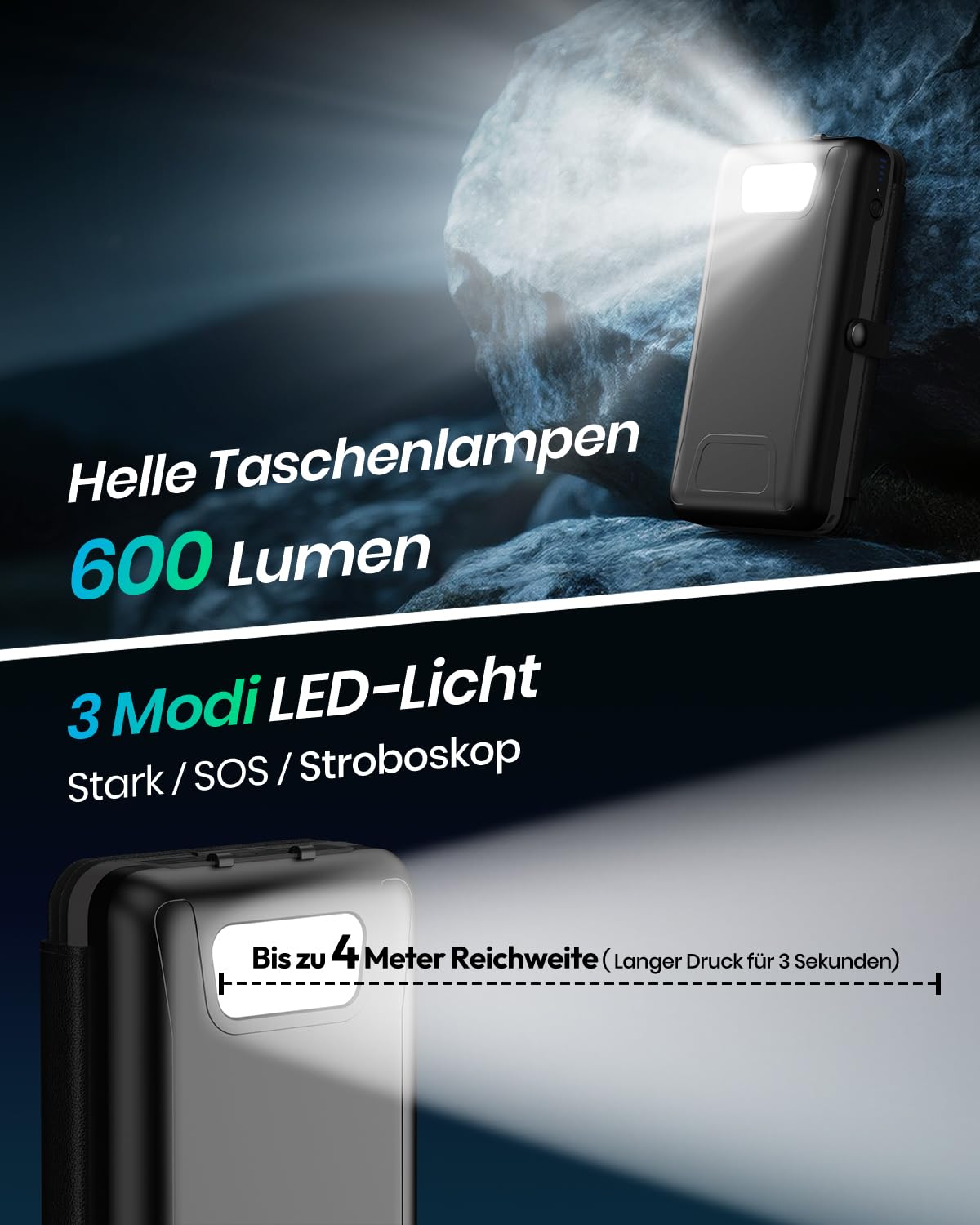 Solar Powerbank 20000mAh – A ADDTOP Solar Ladegerät mit 22.5W Schnellladung – Bild 7