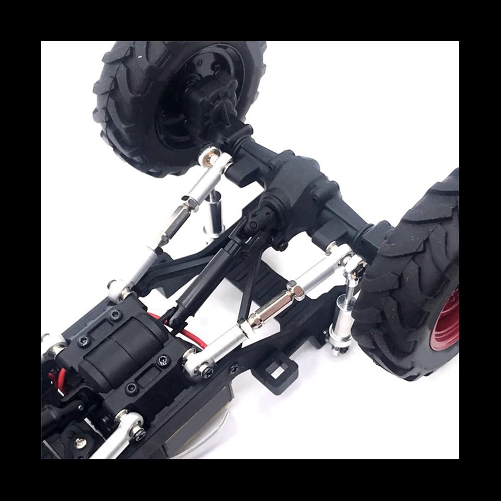 Varilla de Tracción para FMS para Xiaoqi para FCX24 1/24 Teledirigido Piezas De Repuesto Coche Kit Varilla Amarre Enlace Dirección Metal Ajustable