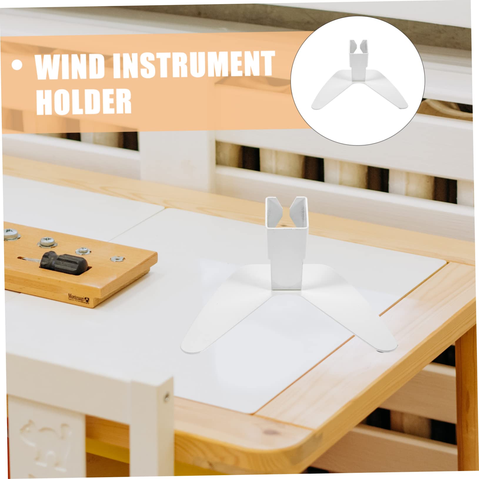 Abaodam Soporte Hierro Para Instrumentos Viento Eléctricos Soporte Resistente Para Exposiciones Almohadilla Flexible Para Evitar Deslizamientos