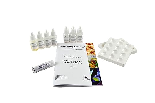 Innovando exploración científica de ácidos y bases: prueba de ácidos y bases diluidas con papel tornasol - Kit de aprendizaje a distancia de