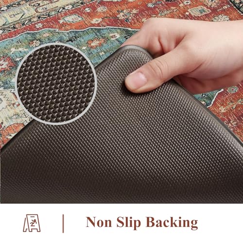 image for Collive Boho Kitchen Mats 2PCS, Cushioned Kitchen Mat for Floor Anti F
