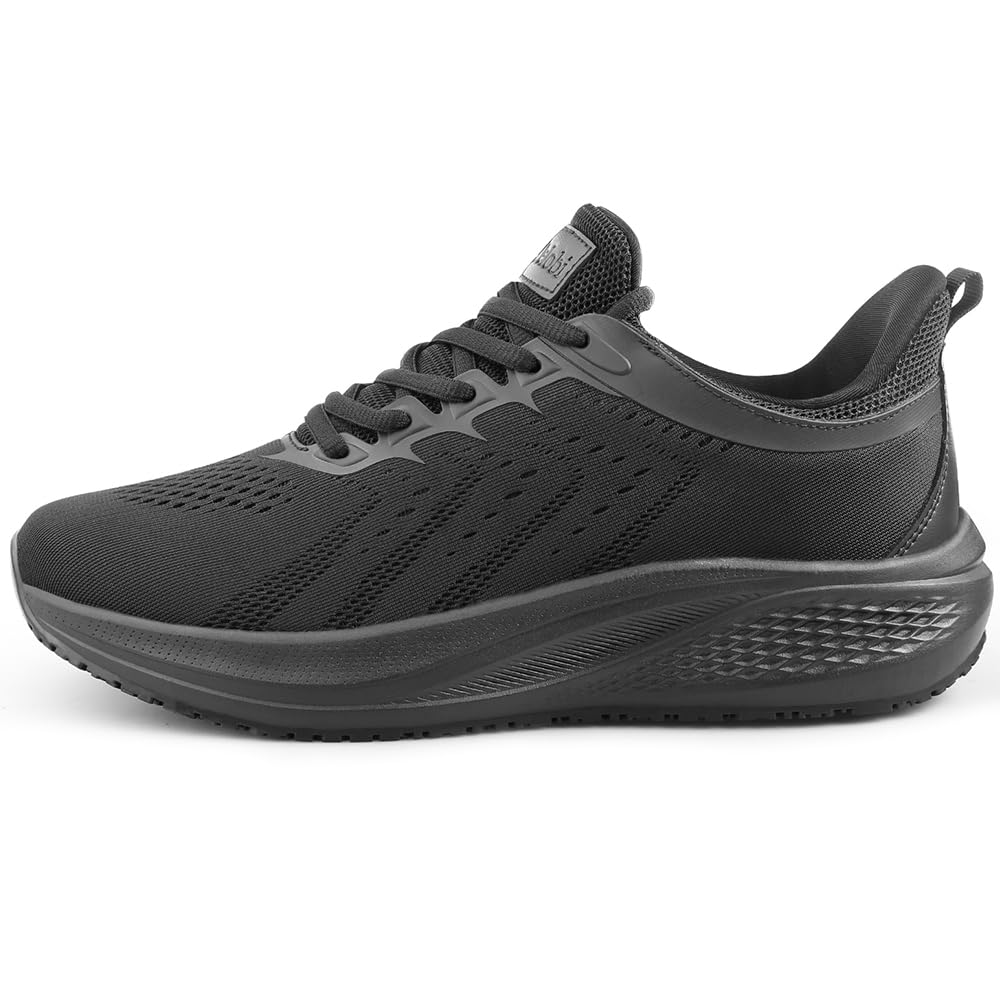 Non Slip Shoes for Men Food Service Work Shoes Restaurant Slip Resistant Hospital Walking Sneakers Breathable Lightweight Lace Up Shoes