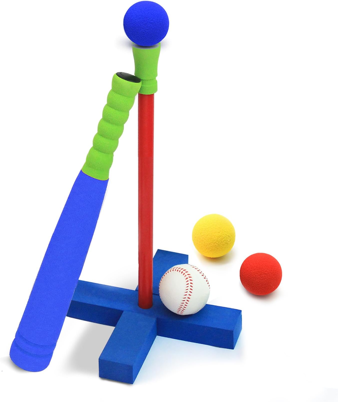 - MINI Size Foam T Ball Set for Toddlers, Blue