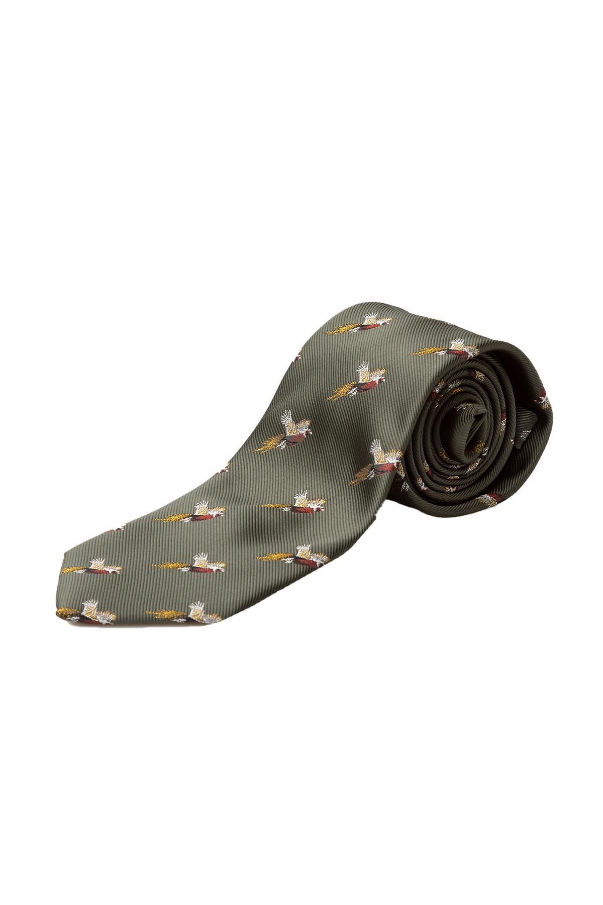 Rydale Pheasant Shooting Tie Country Game Bird Hunting Ties 2 Colours (Olive)