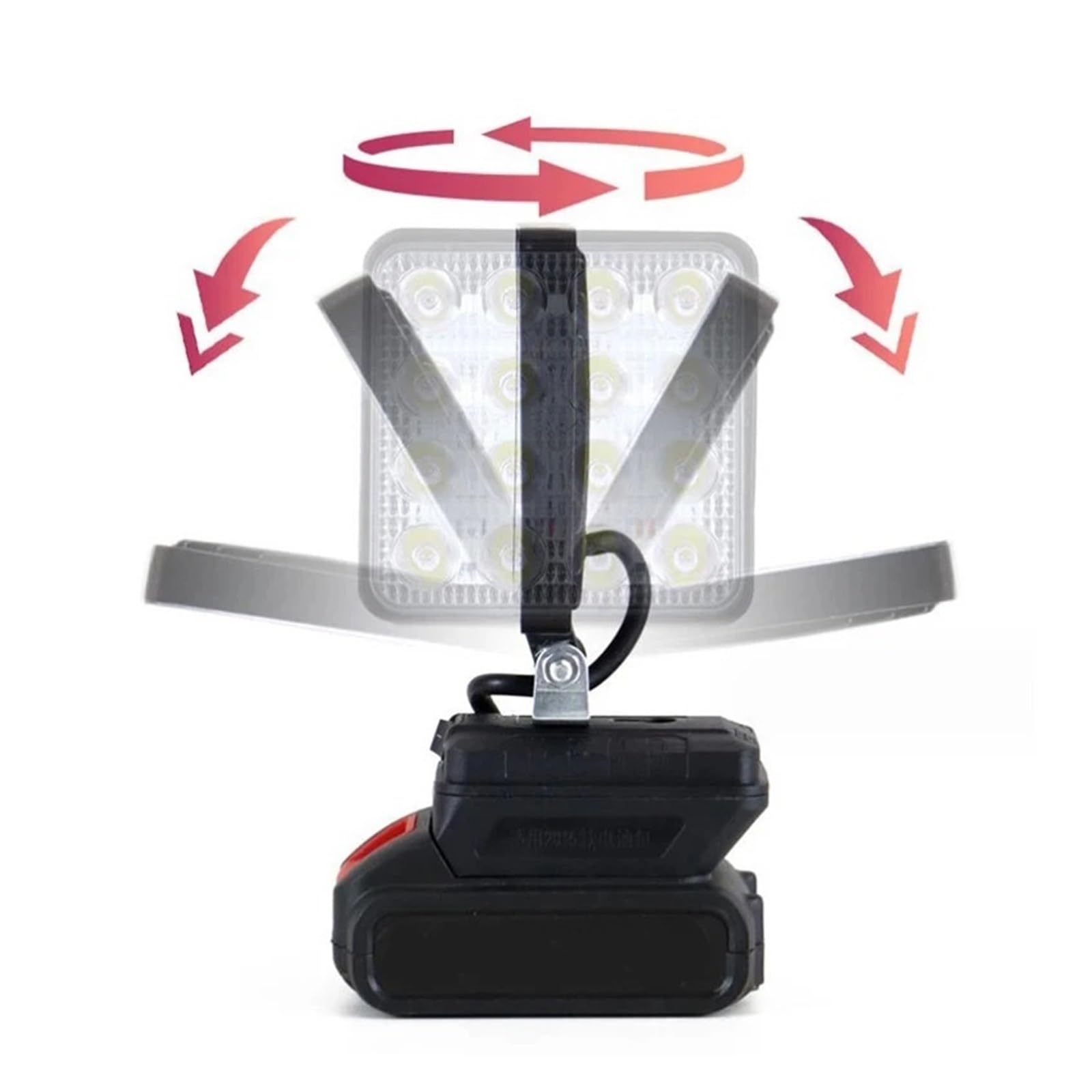 18V Li-Ionen-Akku LED-Arbeitsleuchte 3/4 Zoll Taschenlampe Tragbare Notfall-Flutlampe Campinglampe Superhelle Lichter(Only 8inch light)