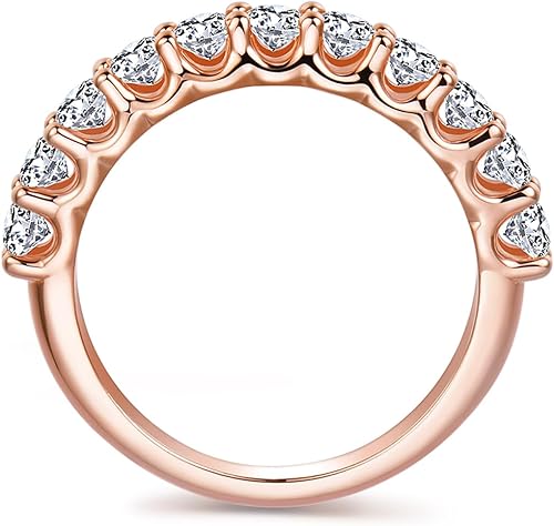 Miniatura 1 de 3mm Moissanite Wedding Bands for Women, Moissanite Rings for Women, Moissanite Eternity Band Rings Gold