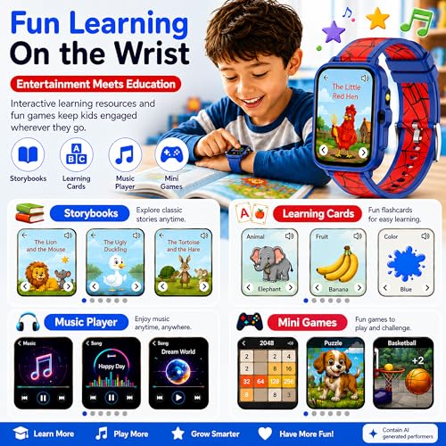 Image of Smart Watch for Kids (Blue and Red)