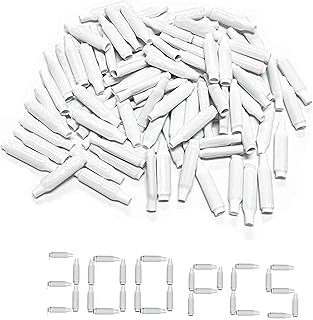 Alarm Telephone Wire Connectors, Dry B Connectors Wire Splices Crimp Bean Type Splice for Low Voltage (White-300 PCS)