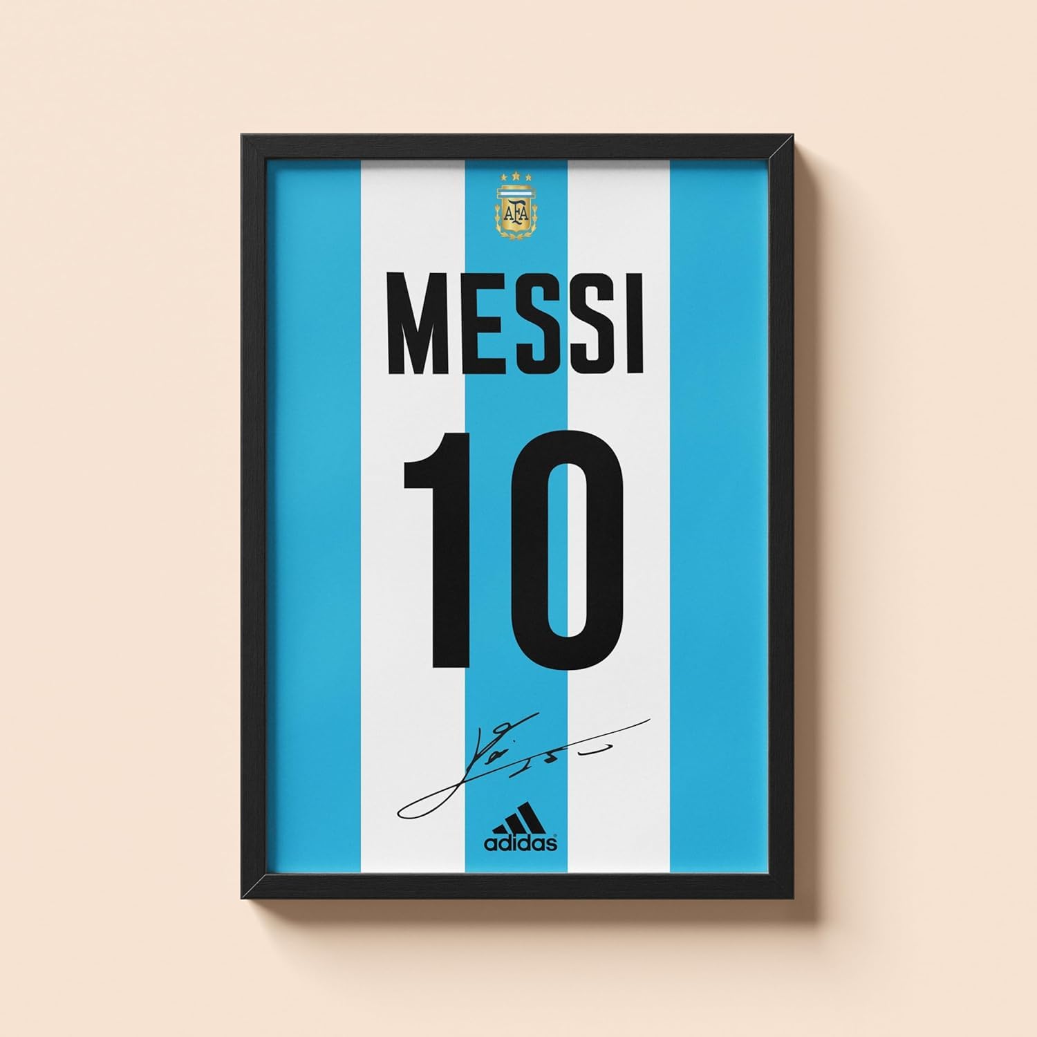 Lionel Messi Wall Poster Frames | 8x12 inch | World Cup special signed Jerseys Series | Hanging Wall Artwork Frames for Living Room, Bedroom, Office and Etc-image-38