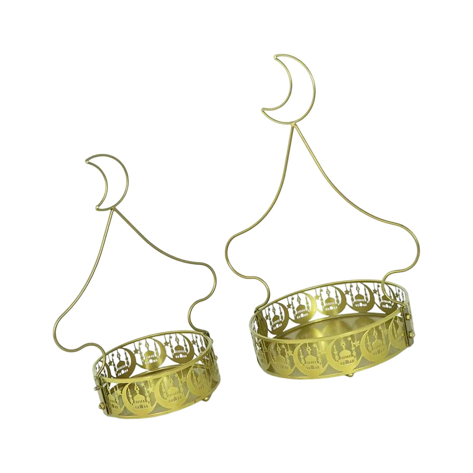 Gold Plated Metal Appetizer Platters for Holiday Entertaining with Rustproof Surfaces Middle Eastern Party Serving