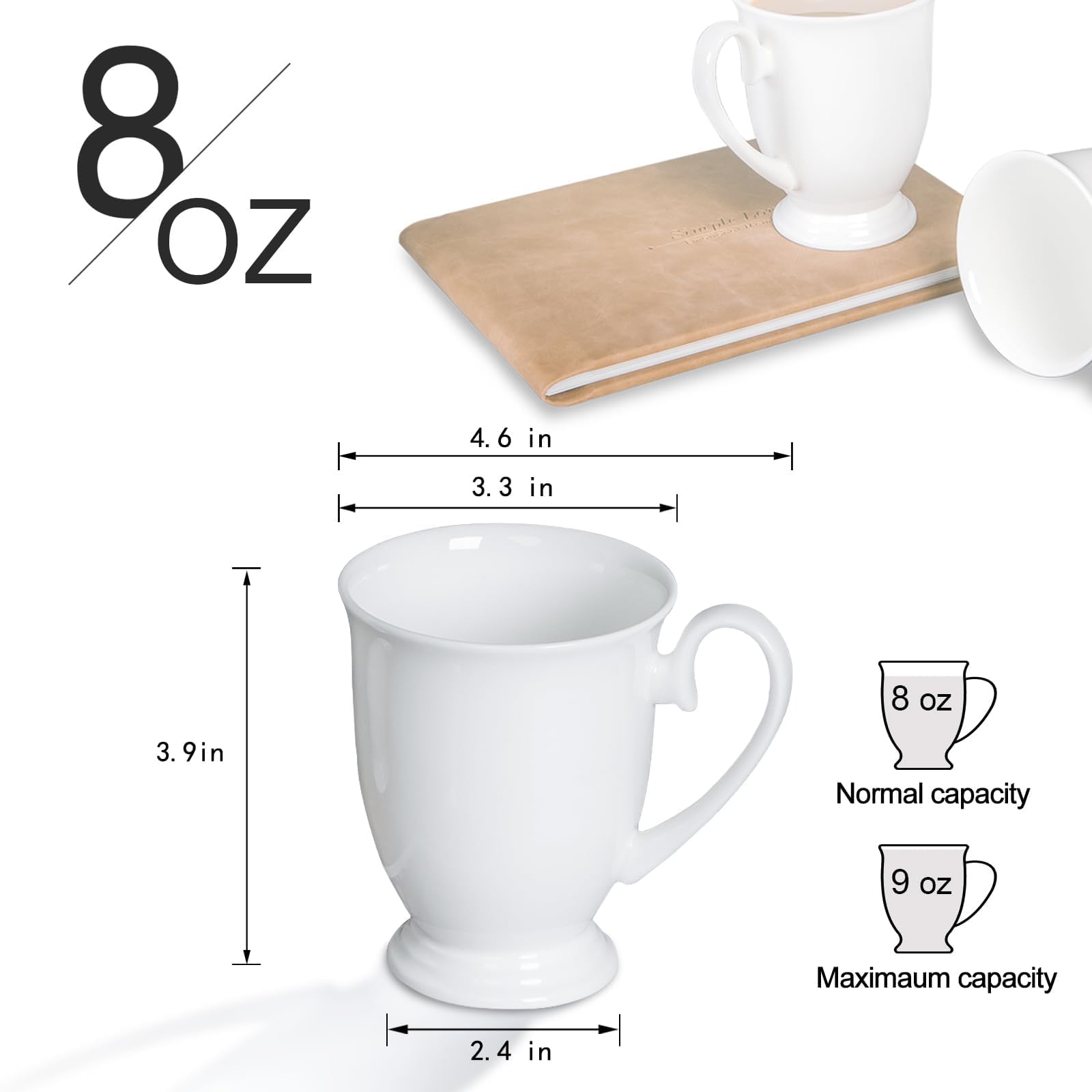 20 ounce coffee mug sets 20 OZ Large Coffee Mugs Ceramic Tall Coffee Cups with Handle Green & Blue main image 0