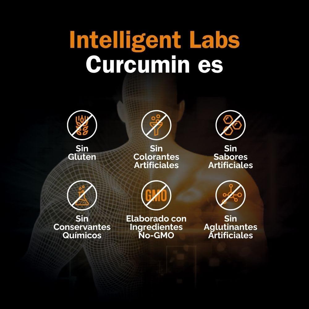 Complejo de Fitosoma de Curcumina Meriva de 1000mg de Intelligent Labs, 2900% Mejor Absorción que la Cúrcuma Ordinaria, 100% Libre de Soja, 120 Cápsulas por Botella