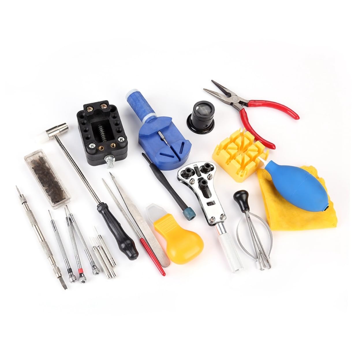 PACKOVE 22piezas Kit de Reparación de Relojes Herramienta Profesional para Cambiar Batería Barra de Resorte Removedor de Eslabones Pasador de Correa Kit de Reparación de Joyas