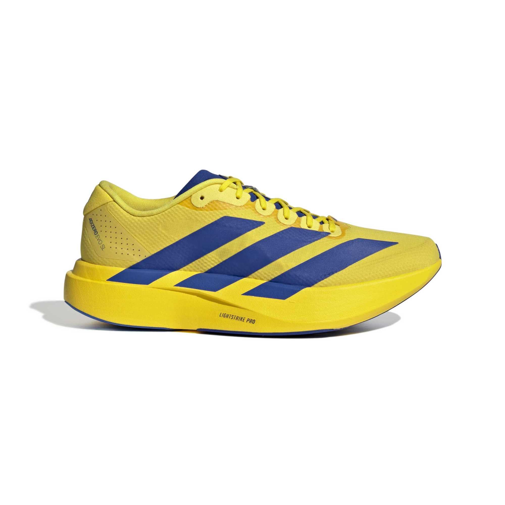 adidas Tênis masculino Adizero Evo Sl Woven M, Amarelo/azul royal