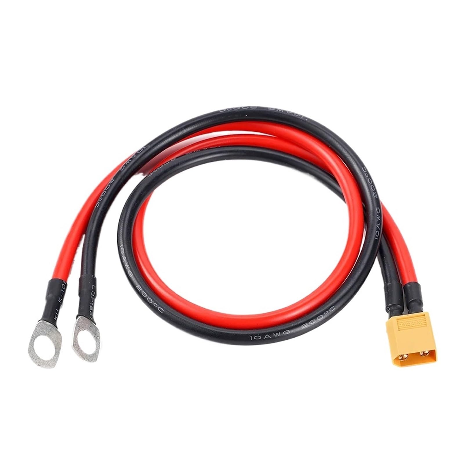 Złącza męskie i żeńskie z kablami XT60 żeńskie/męskie do M8 O-ring oczko złącze wtykowe kabel 10AWG ładowarka boczny przewód zasilający do pilotów Lipo Battery FPV Racing (męski)