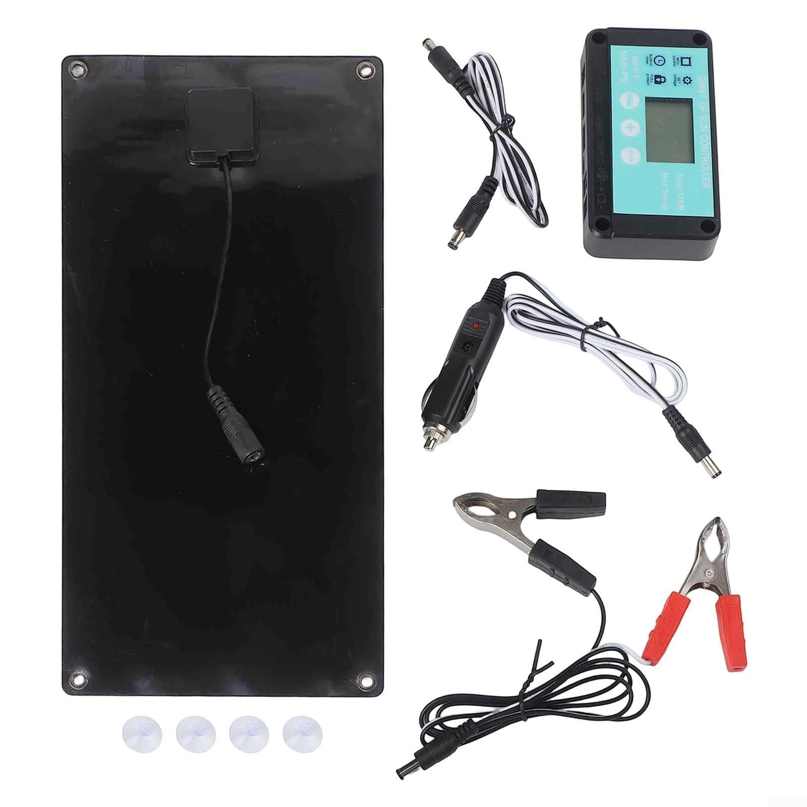 Kit de panneau solaire 600 W avec contrôleur de charge 100 A, réseau monocristallin en silicone pour système d'alimentation solaire hors réseau, générateur solaire de camping, chargeur de batterie