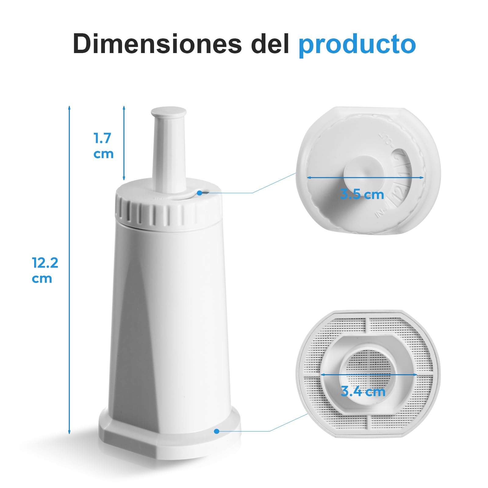 Mutital filtros de repuesto para máquinas de café Sage totalmente automáticas, 6 piezas de repuesto para filtro de agua Sage Barista Express Pro, filtro de agua para SES810/SES880/SES920 (6 Unidades)