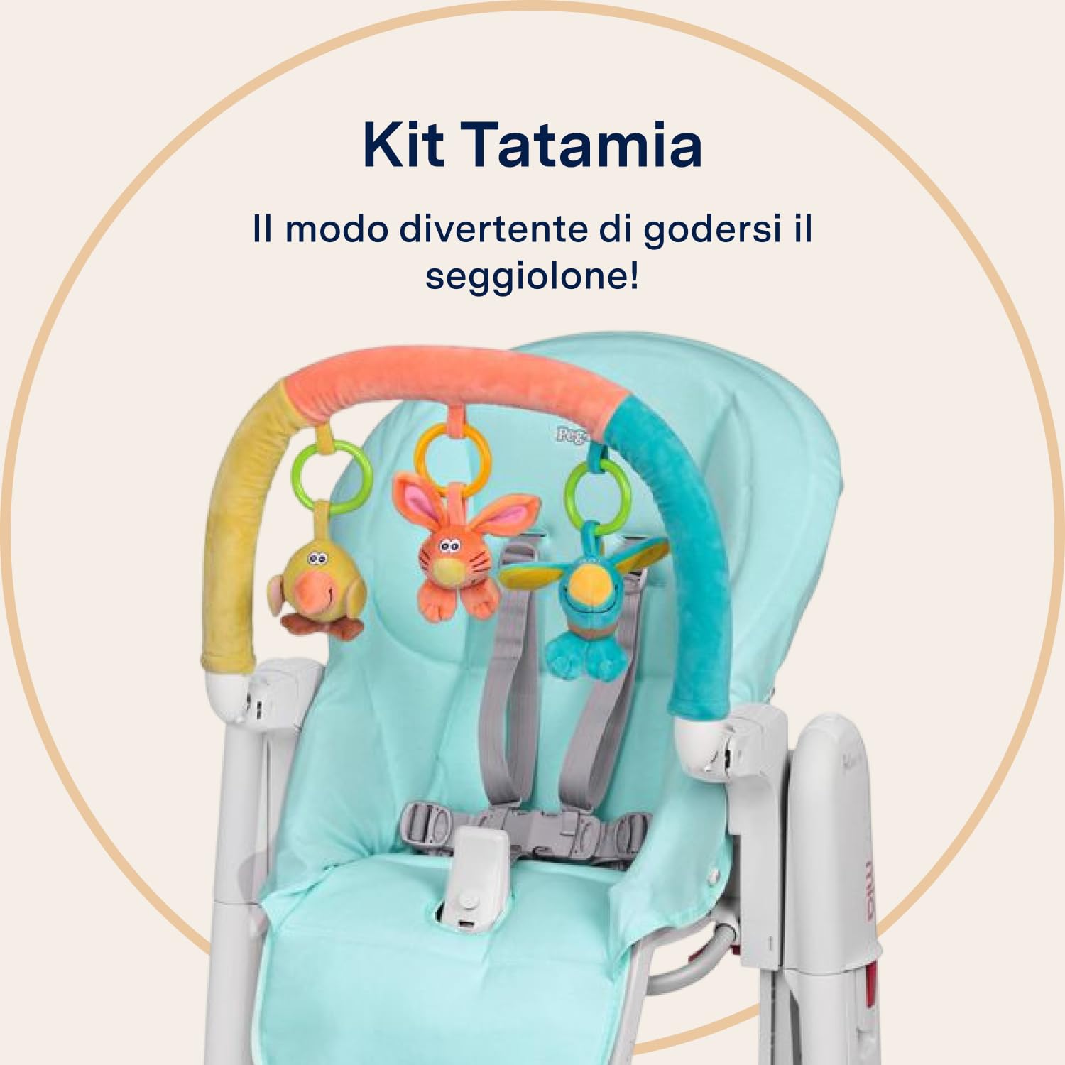 PEG Kit Tatamia - Rivestimento per Seduta + Centro Gioco - Compatibile con i Seggioloni Tatamia di Peg - Azzurro