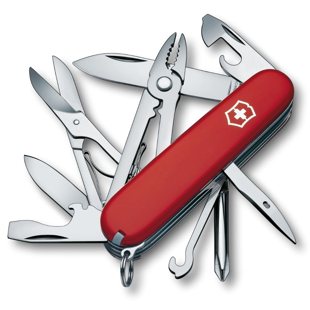 VictorinoxDeluxe Tinker Swiss Army Pocket Knife, Medium, Multi Tool, 17 Functions, Screwdriver, Scissors