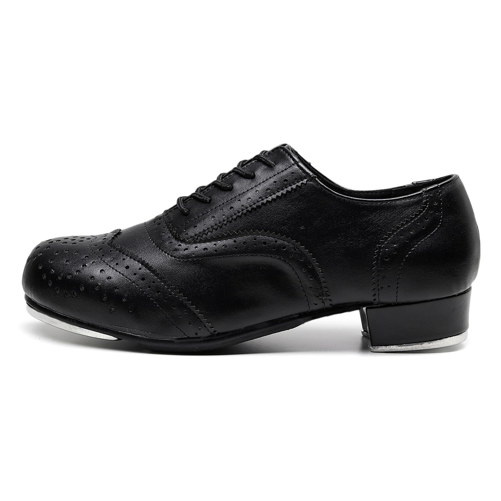 Zapatos de Claqué Hombre Tacón Bajo Cordones Brogue Transpirables