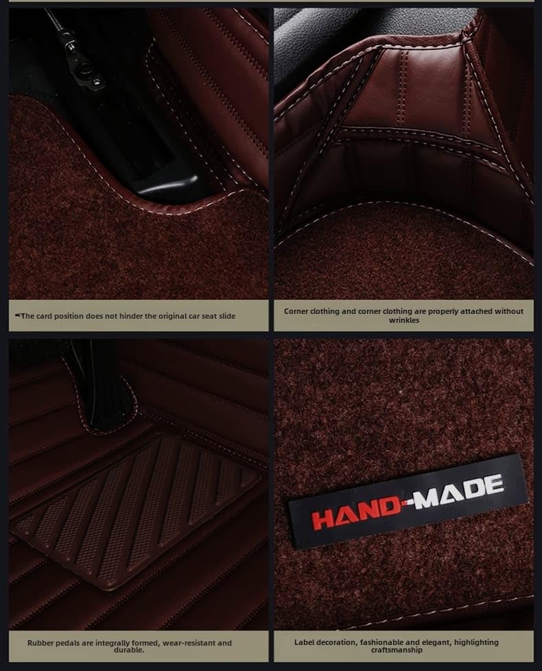 Image of Mr Mattie 10D Car Floor Mats Compatible with Raxton RX10, Black /Red