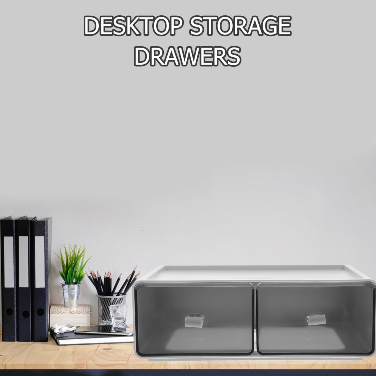 PRETYZOOM Drawer Style Storage Box for Desktop Makeup and Small Items image 5