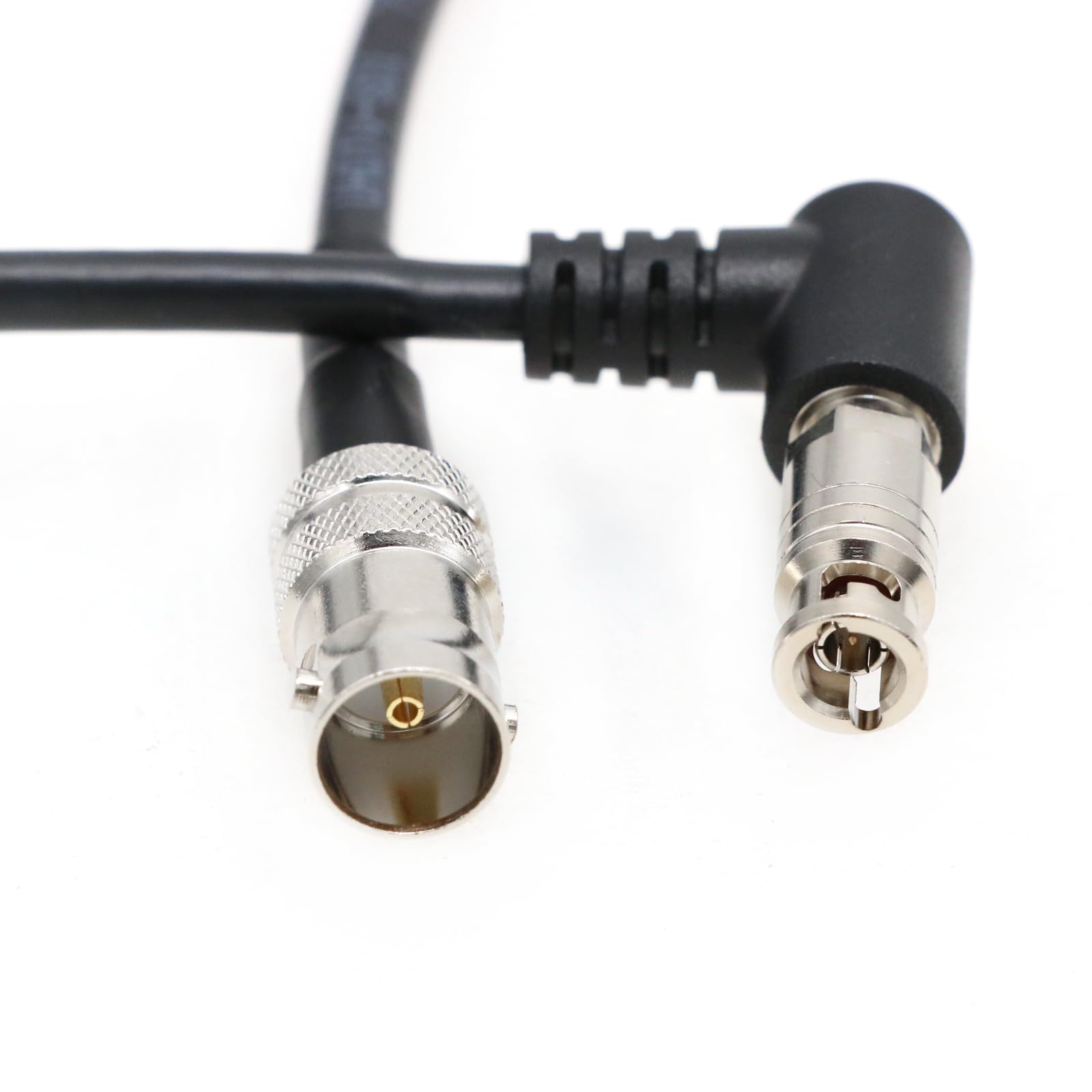 SZRMCC High Density HD Right Angle Micro BNC to Standard BNC Female 75 Ohm 12G-SDI Coaxial Cable for Blackmagic HyperDeck Shuttle Video Assist (30cm) - Image 3