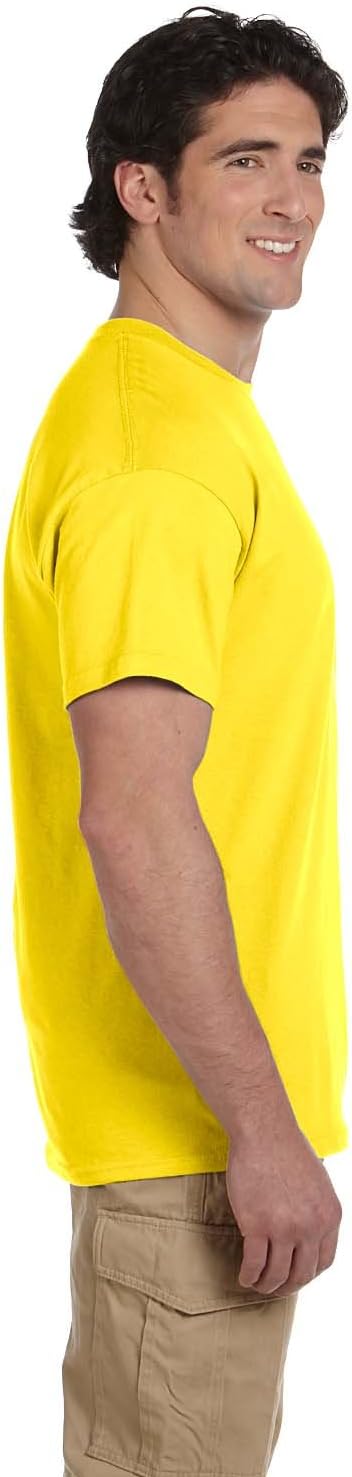Fruit of the Loom Men's Baseball Classic Short Sleeve T-Shirt XXL Yellow