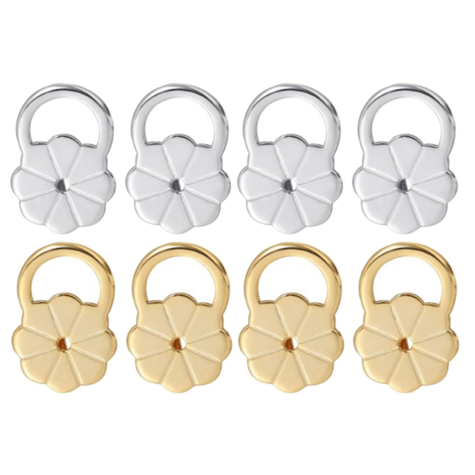 Maxtonser Flower Shape Earring Backs for Heavy Studs Functional Attachment with Locking Closure Ear Backs Stopper for Studs