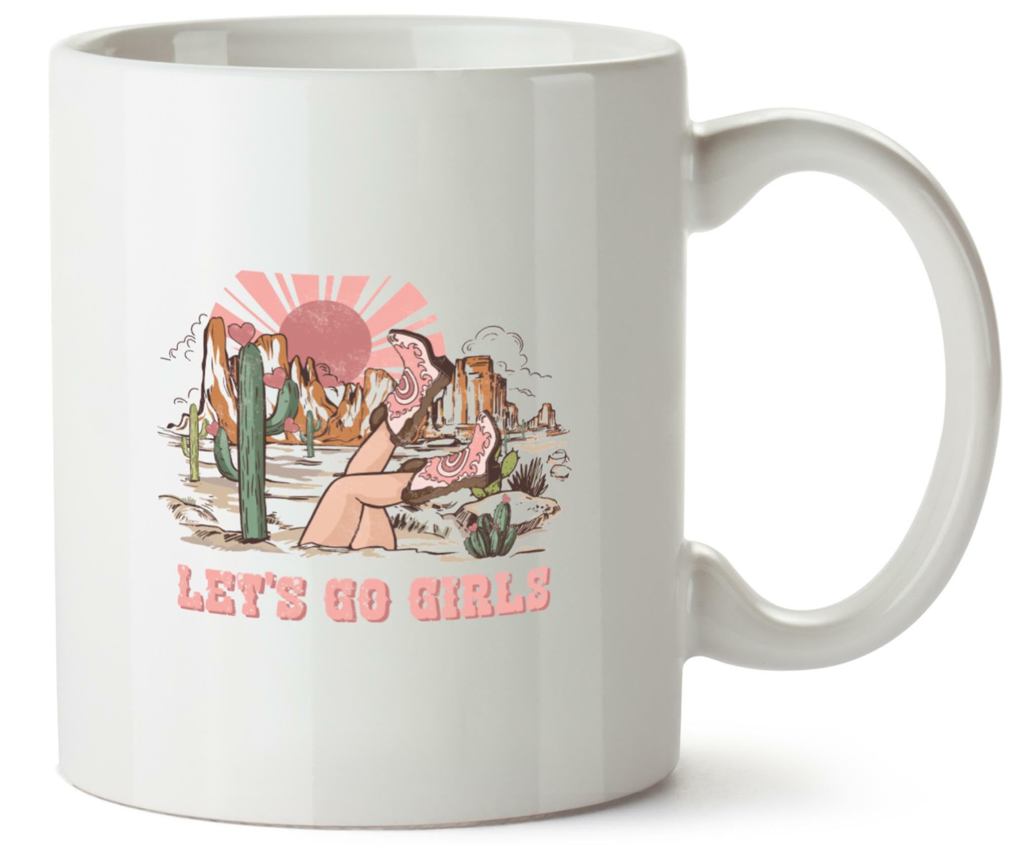 Hippowarehouse Let's go Girls Printed Mug Various Colour Options Ceramic Cup Kitchenware 10oz
