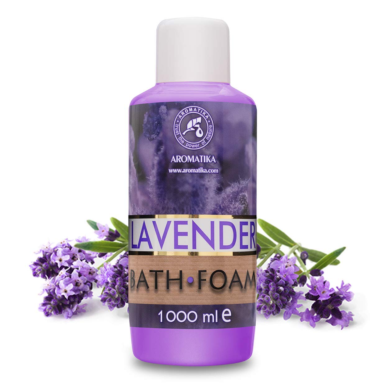 Espuma de Baño con Aceite Esencial de Lavanda 1000ml - Cuidado del Cuerpo - Buen Sueño - Belleza - Baño - Cuidado del Cuerpo - Bienestar - Aromaterapia - Spa - Aroma de Lavanda - Baños de Burbujas