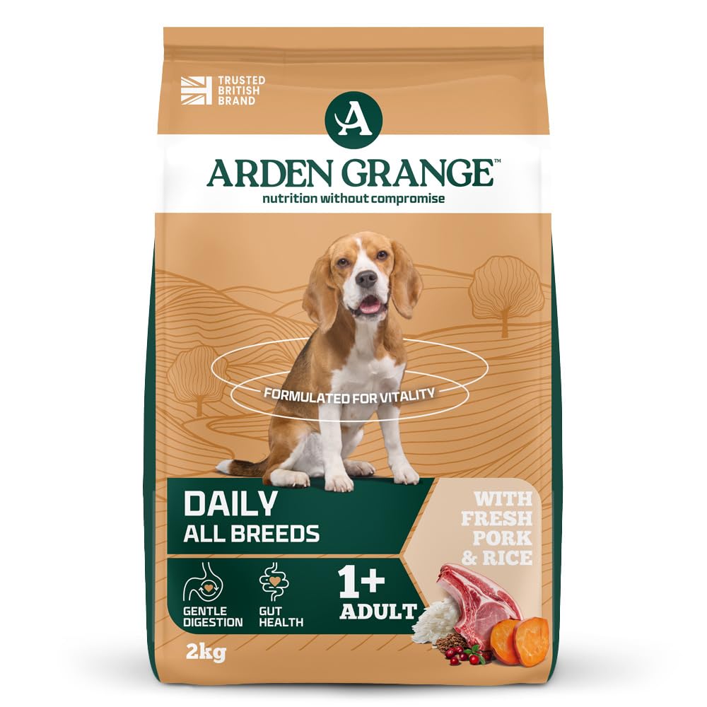 pork & rice adult dry dog food 2kg