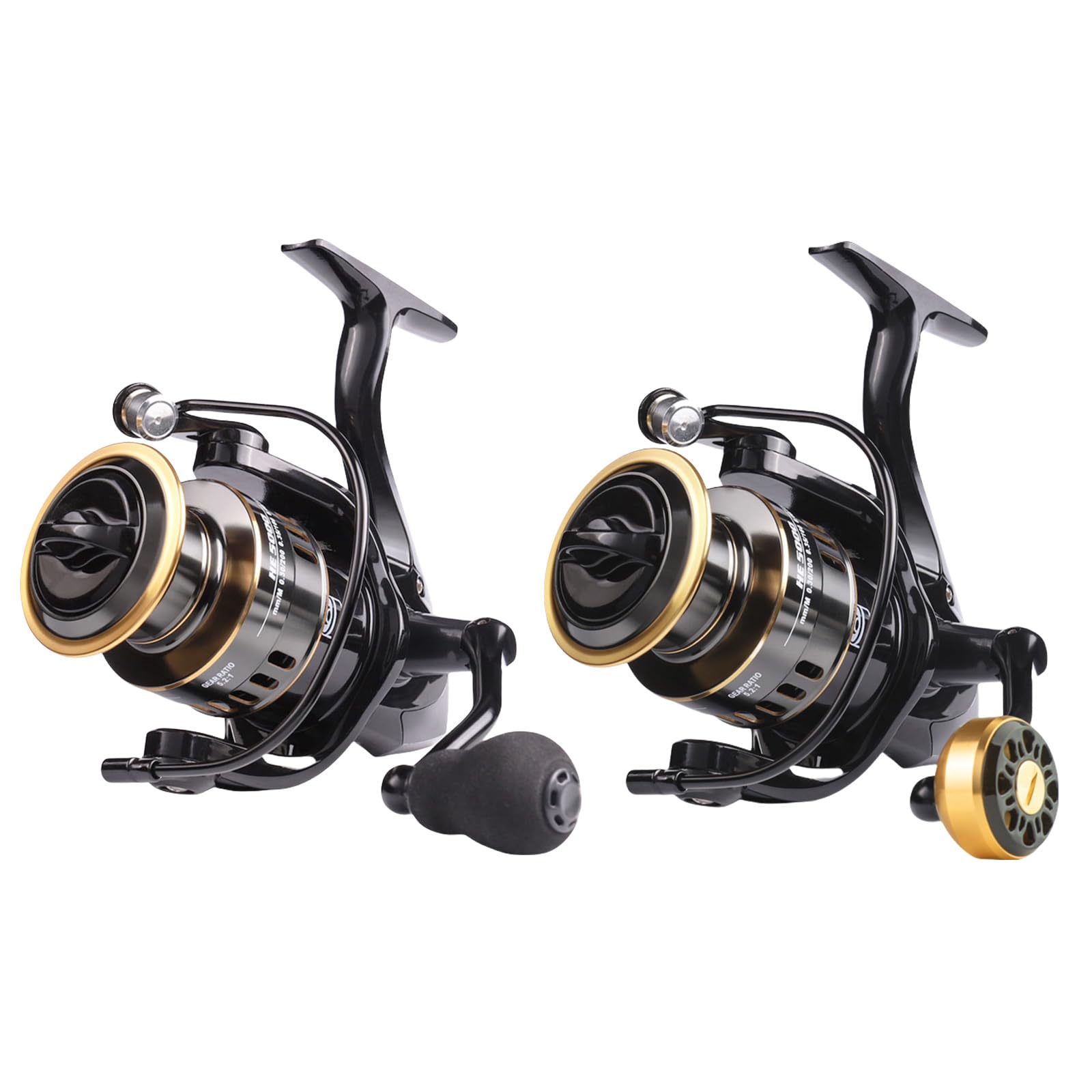 Mulinello 22LBs Drag HE1000-7000 - Mulinello professionale per pesca alla carpa, rapporto di trasmissione 5, 2:1, pesca Sea Tackle