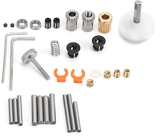 ViaGasaFamido High Precision 3D Printer Dual Direct Drive Basic Kit with Plating Hardened Steel Gears for BMG Extruder Dual Gears DIY USE Ender-3 CR10 CR-10S