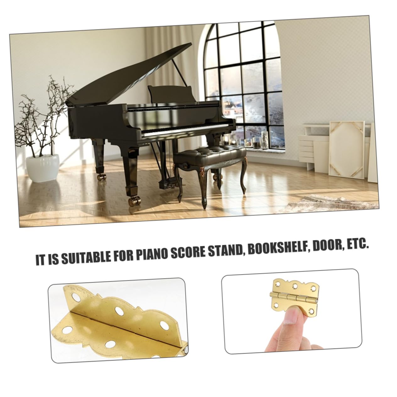 UKCOCO 20piezas Bisagras De Piano Bisagras Plegables Resistentes Para Cajas De Madera Instalación Sencilla
