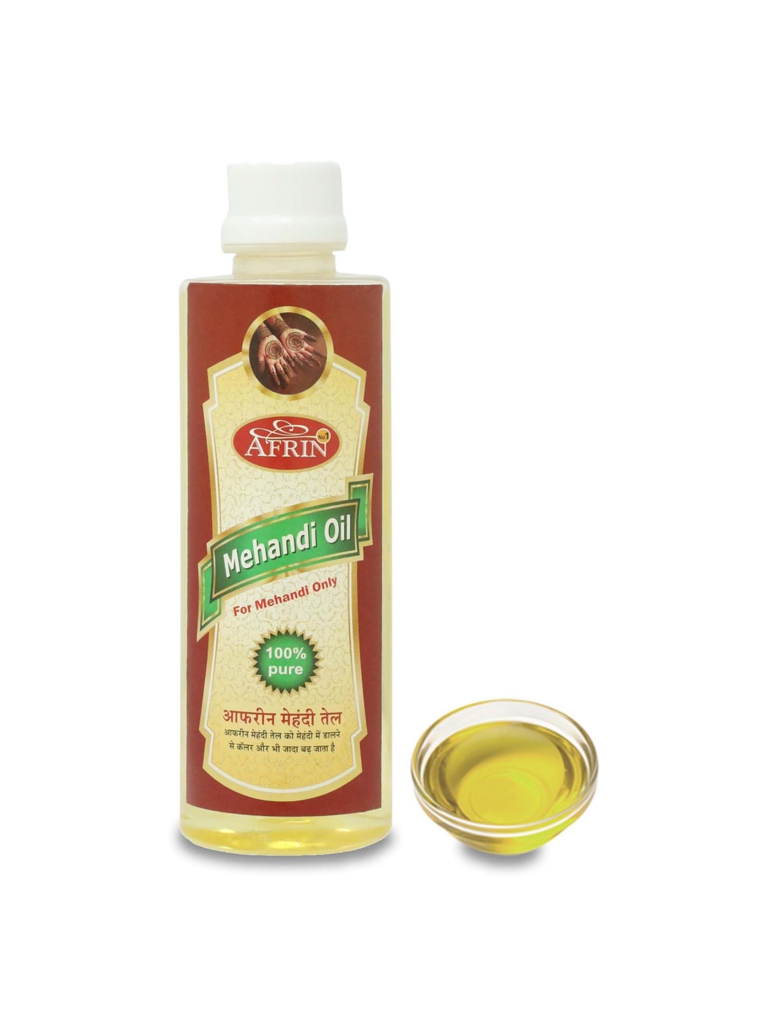 AFRIN Henna Heena Natural Oil 200ml For Making Mehendi Cones| Premium Oil & Blend for Mehendi Cones For Smooth Paste