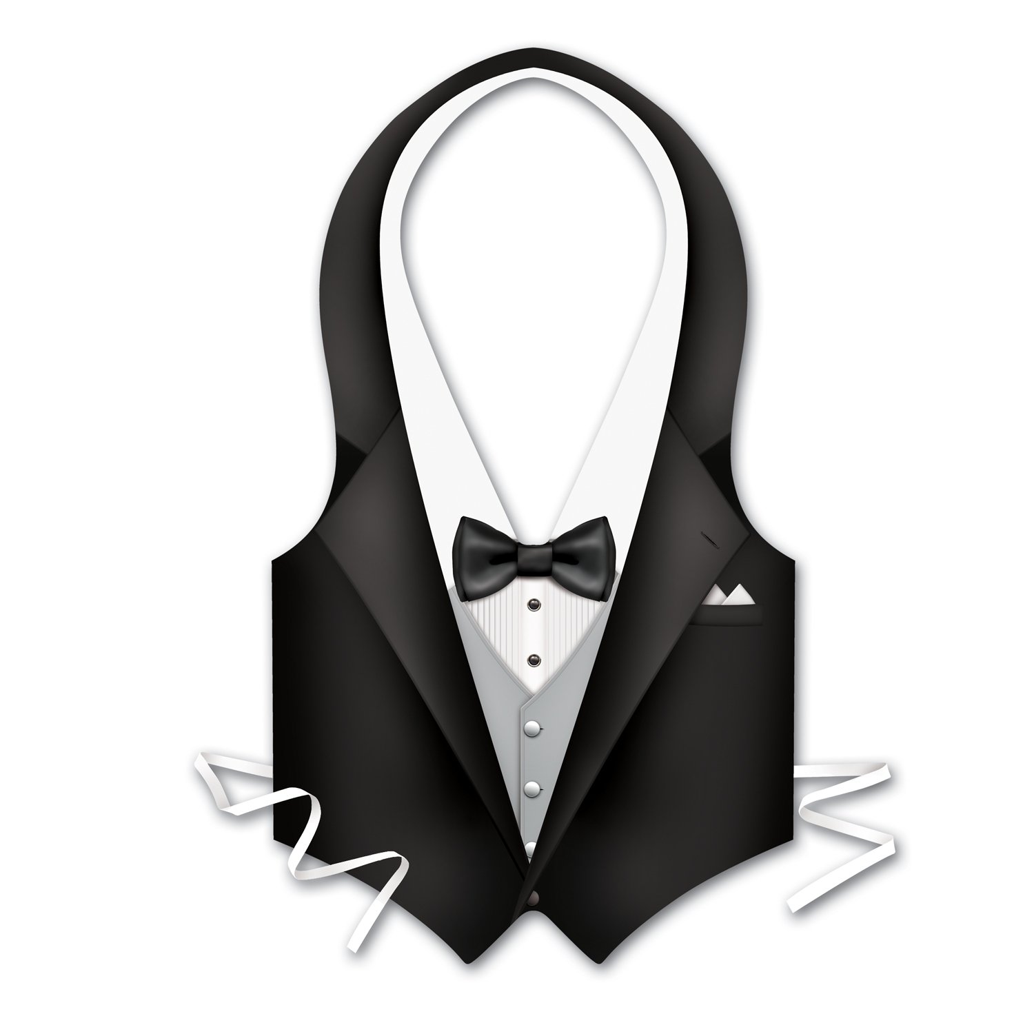 Pkgd Plastic Tux Vest Party Accessory (1 count) (1/Pkg)