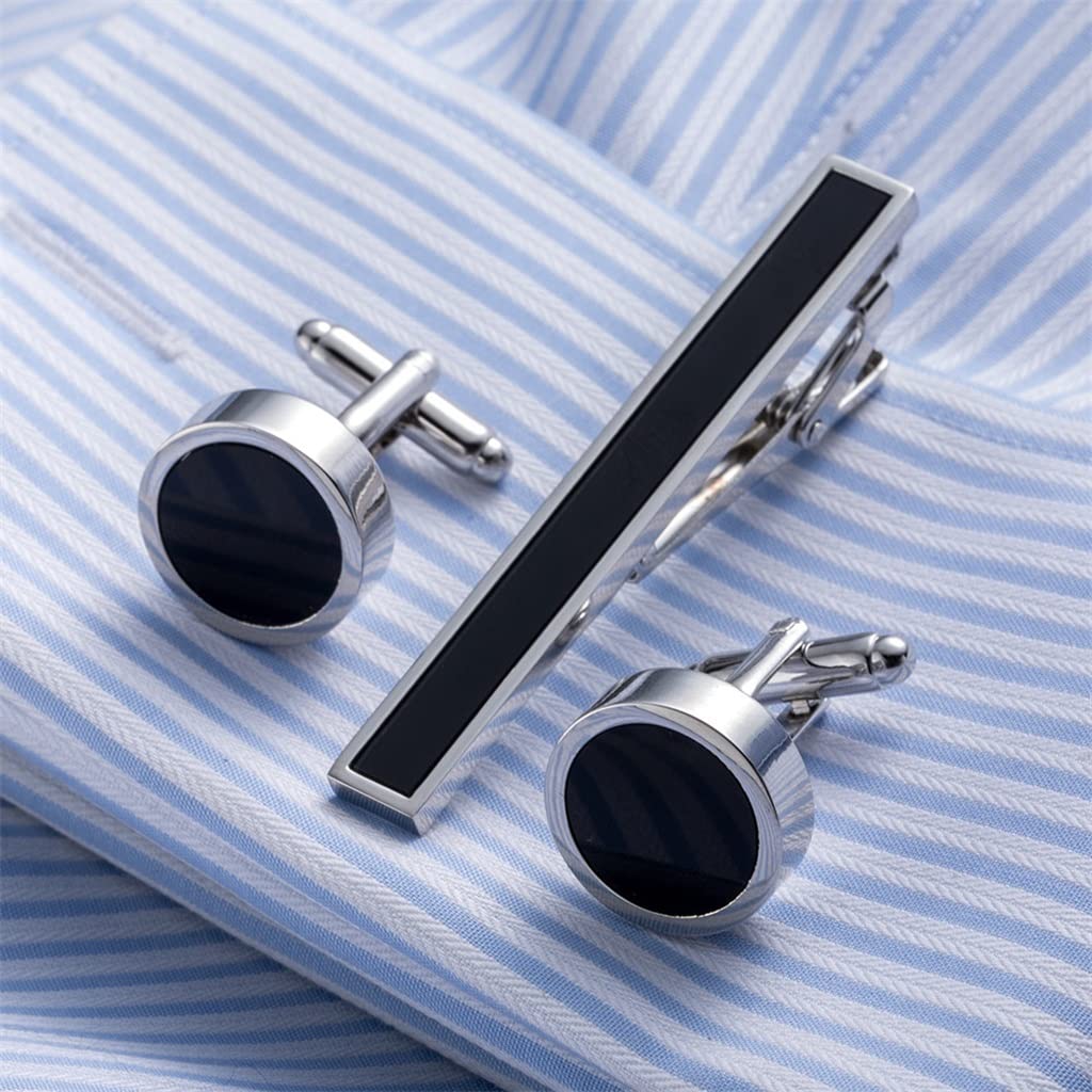 RWRAPS Kleid-Accessoires, Kleid-Dating-Manschettenknöpfe-Set, Revers-Clip, Business-Krawattenklammer, Kleid-Accessoires (D 1)