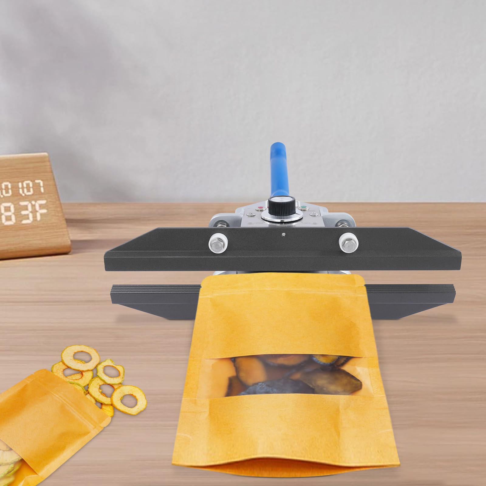 Folienschweißgerät Tragbar Handversiegeler 500W Heißsiegelgerät | 12" Vakuumiergerät für Damit Lebensmittel Frisch | Bag Sealer für Chips Tüten, Aluminium-Folien, Kraftpapier (Blau)