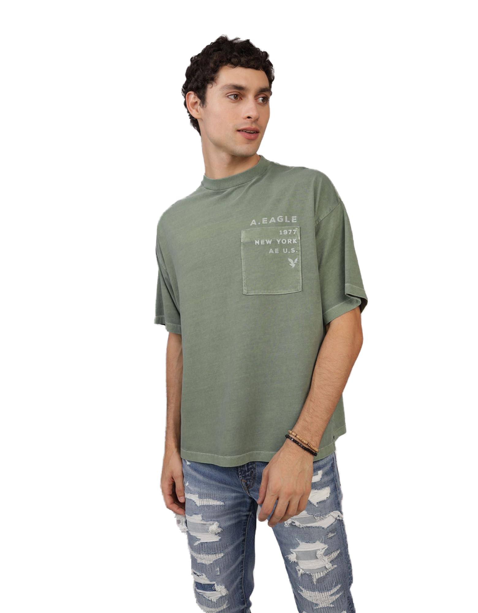 American EagleMen Flex Lived-In Longer Length Cargo Short