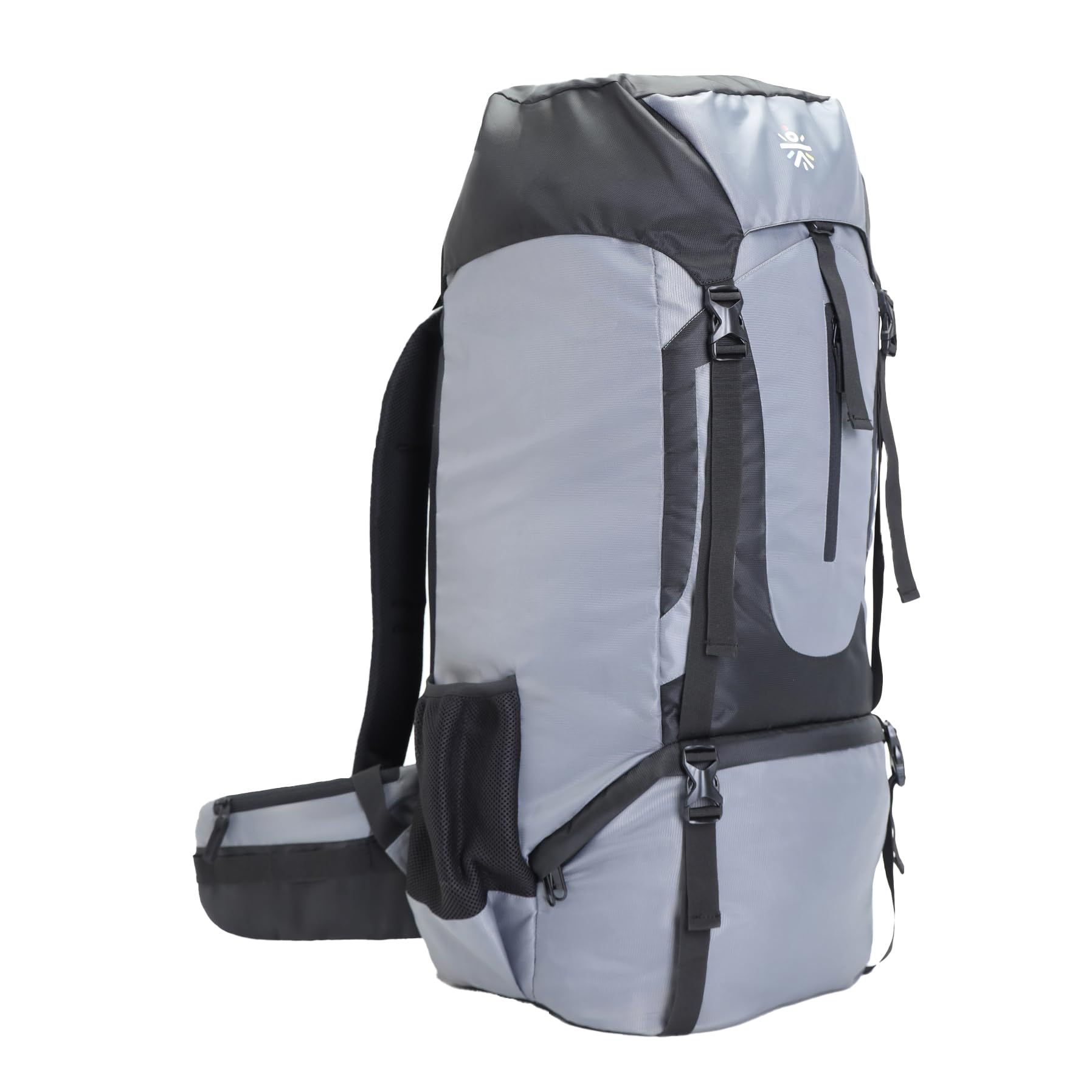 Cult 80 Litre Travel Backpack | Camping Hiking | Trekking Bag Rucksack with Rain Cover, Shoe Compartment | Grey | 1 Year Warranty