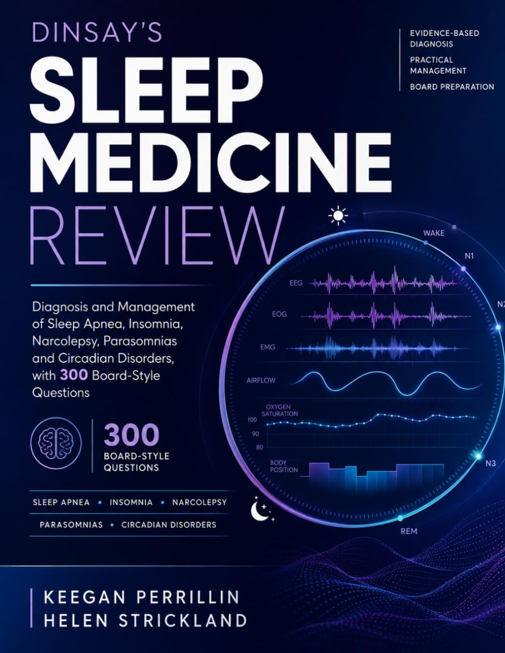 Dinsay’s Sleep Medicine Review: Diagnosis and Management of Sleep Apnea, Insomnia, Narcolepsy, Parasomnias and Circadian Disorders, with 300 Board-Style Questions