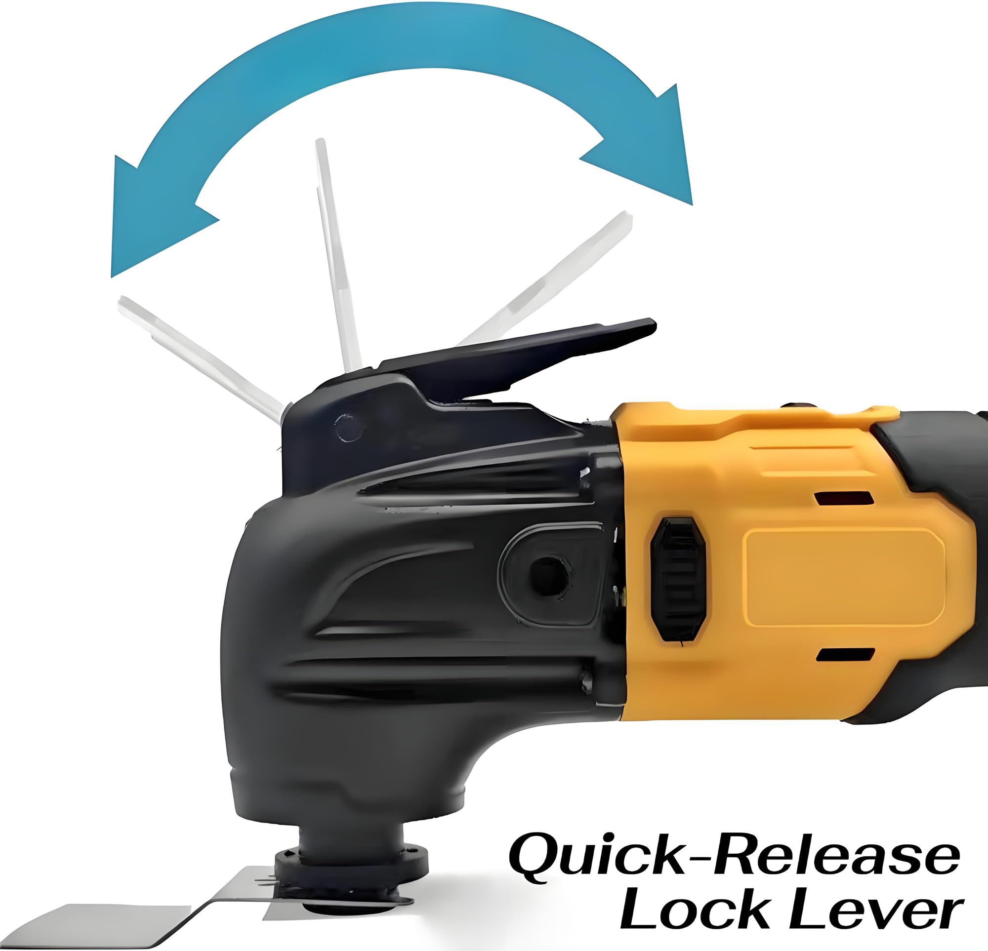 Strumento multifunzione oscillante adatto per batteria Dewalt da 20 V, 6 seghe oscillanti senza spazzole a velocità variabile, strumento oscillante senza fili con 21 accessori per levigatura da taglio