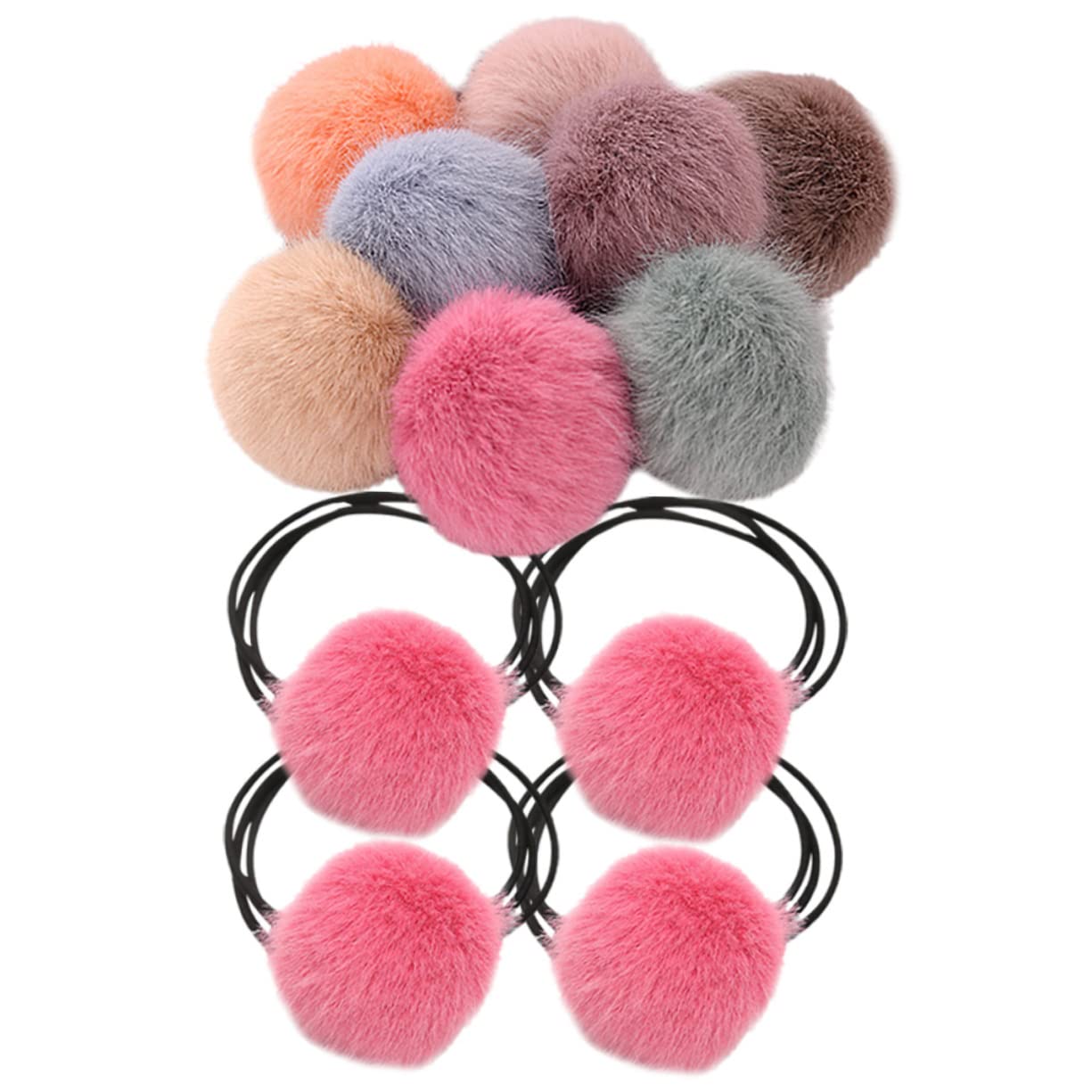 MAGICLULU 5 Sets Haargummis Pferdeschwanzhalter Für Frauen Und Mädchen Elastische Haarbänder Haar-accessoire-set 12 Stück X 5