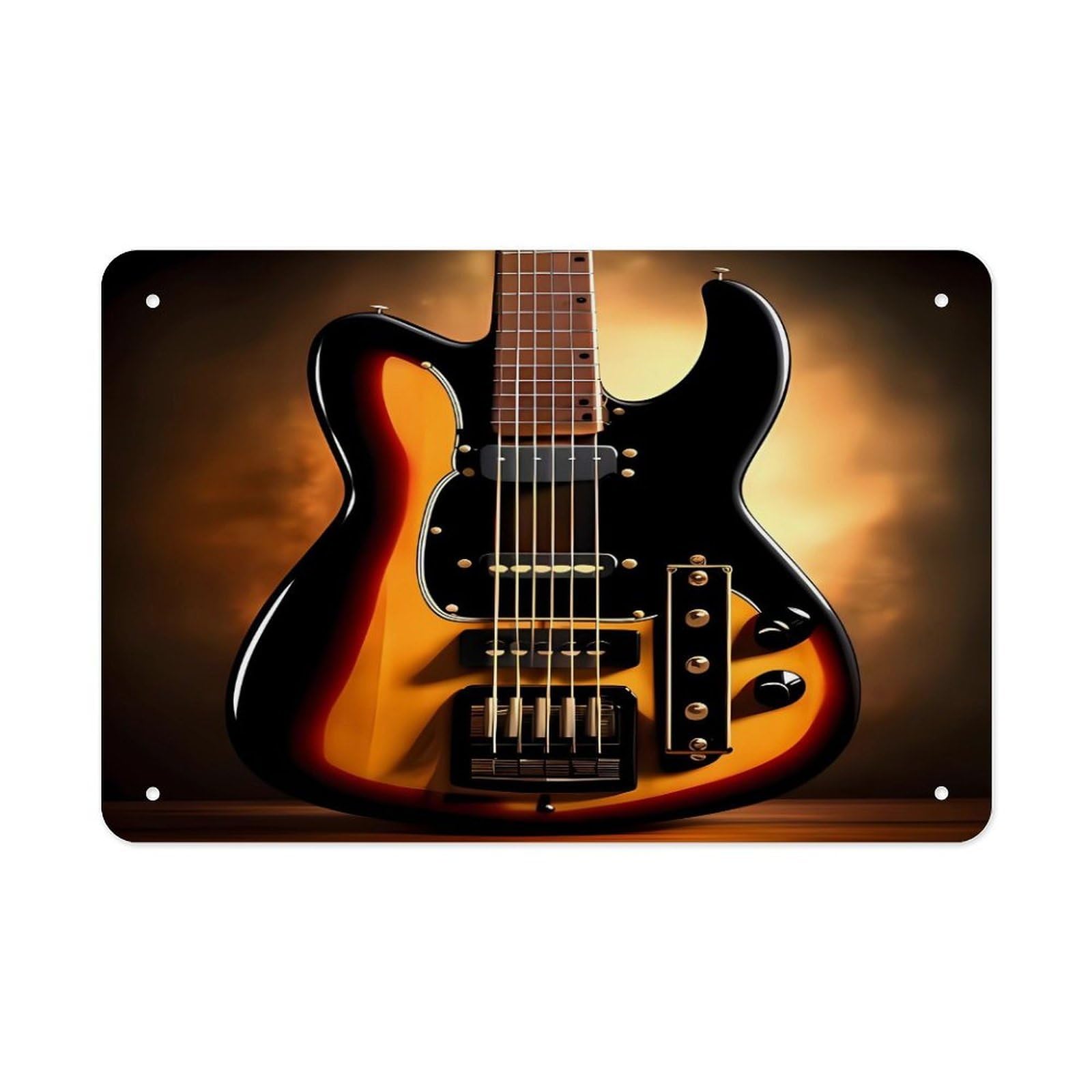Fodpand Style Instrumental Guitar Wall Art Metal Signs Tin Sign