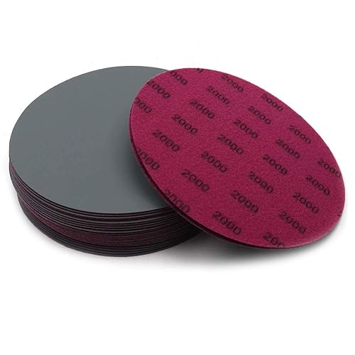 25 piezas de papel de lija profesional de 6 pulgadas y 5.906 in, papel de lija seco húmedo de grano 2000 de alta calidad, resistente al agua,
