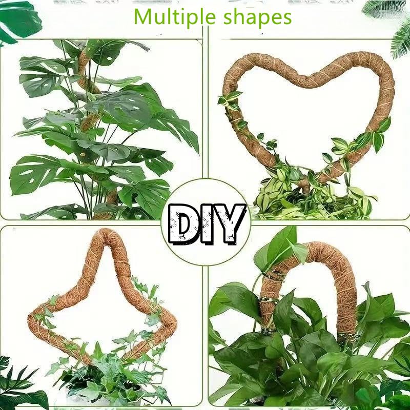 Moss Pole,2 Pack 28 Inch Monstera Plant Support, Upgraded 7mm Aluminum core Moss Poles for Climbing Indoor Plants DIY, Coco Coir Plant Pole Moss Plant Stick Support Stake Kit for Potted Plants Pothos